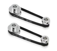 TUZUK 2PCS Set GT2 Synchronous Wheel 20&36 Teeth 5mm Bore Aluminum Timing Pulley with 2PCS Length 200mm Width 6mm Belt (20-36T-5B-6)