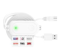 TV Aerial Amplifier Signal Booster - USB Powered with 1m USB Cable & 0.3m Coaxial Lead - Enhance DVB-T2 Freeview HD Signal for Indoor & Outdoor Antennas - Supports 4K 1080p HDTV