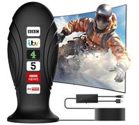 TV Aerial, Digital Indoor TV Aerial with Strong Signal Booster UK, 560+ Miles Range Reception Portable TV Ariel, Indoor Smart TV Antenna Amplifier for 4k 1080p Hd Local Channels