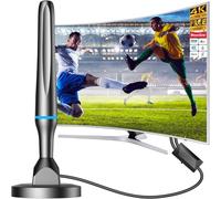 TV Aerial for Smart TV, Freeview Indoor Antenna with Signal Booster | Digital TV antenna with signal booster, 50+ mile range and DAB support for compatible Smart TVs and older televisions