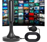 TV Aerial - Freeview Digital TV Antenna Indoor with Strong Signal UK 300+ Miles Range Smart TV Aerials Outdoor Support VHF/UHF/DAB Radio/4K/1080P (HD01)