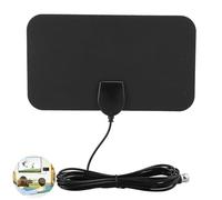 TV Aerial Indoor, 50 Miles Digital HDTV Antenna Freeview, Supports 1080p Digital HD, for Local Channels Support with Signal Booster, 9.8 ft Coax Cable