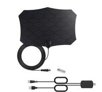 TV Aerial Indoor TV Aerial, Digital HDTV Antenna Freeview TV Antenna VHF UHF 4K 1080P, Indoor Smart Amplifier Signal Booster