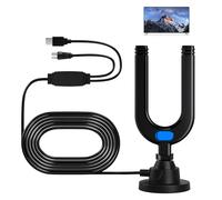 TV Aerial, Indoor, TV Aerial for Smart TV with Signal Booster High Gain Freeview Outdoor Antenna for 4K 1080P HDTV & VHF UHF DAB Radio with 26Ft Coax Cable
