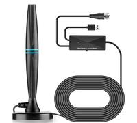 TV Aerial, Indoor TV Aerial with Signal Booster, 320+ Miles Range Digital Aerial Supports 4K 1080P HD Local Channels with 18ft Cable