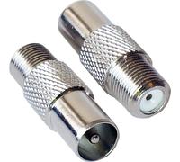 TV Aerial Male Plug To F Connector Female Socket Adapter Converter Screw On
