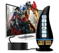 Tv Aerial,Reception Distance Over 560 Miles 360° Reception,Tv Aerial Booster And Magnetic Support Base For Freeview Aerial, Portable Tv Antennas For 4k 1080p Hd Local Channels And All Televisions