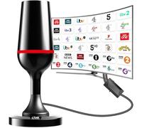 TV Aerial,TV Antenna with range 360° & 420+ km reception with Signal Booster,Magnetic Base,TV Aerial Support 4K/1080P channels & VHF/UHF/DAB Radio & All TVs