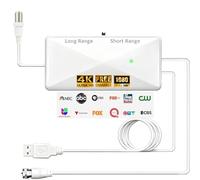 TV Antenna Amplifier, Digital Antenna Signal Booster, 25dB High Gain Powerful Antennas Booster, Adjustable Reception Range, Suit for All TV Antennas, USB Power (TVAmplifier)