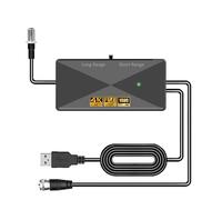 TV Antenna Amplifier, Indoor Antenna Signal Booster, 25dB High Gain Powerful Digital Antennas Booster, Clear Up Pixelated Amplifier, Adjustable Reception Range, Suit for All TV Antennas (Booster03)