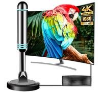 TV Antenna for Smart TV Indoor, 2025 HD Antenna with Strong Magnetic Base, 360°&Long Range Reception TVs Antenna for Local Channels, Easy Setup Antennas for TVs Without Cable (Blue)