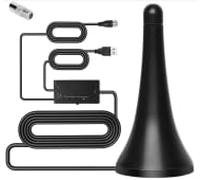 TV Antenna for Smart TV, Indoor Antenna for Local Channels, Long Range Reception, Supports 4K 1080p HD, Amplified Signal Booster, 9.84FT Coax Cable, Easy Installation