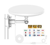 TV Antenna for Smart TV Outdoor, 720° Long Range Omni Directional Reception Digital HD Antenna Signal, Support 4k/8k/1080p for Free Local Channels, 35ft HDTV Cable, 2025 Latest (Large+White)