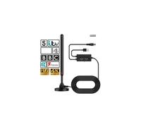 TV Antenna High Gain Digital, 4K TV Aerial with Magnetic Base for indoor and Outdoor Use, DVB-T/T2, Portable Amplifier Signal Booster, Can Receive Free Local Channel Programs and Live Sports Events