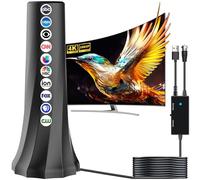 TV Antenna Indoor 1000+ Miles Range,Antennas for Smart TV with 360° Amplifier Signal Booster,3 Minutes Installation HDTV Antenna for Local Channels Support 8K 4K 1080p TVs-HD Antennas 26FT Coax Cable