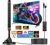 TV Antenna Indoor Antenna for Smart TV for Long Range Reception and All Smart TVs HD Digital Antenna with Amplifier Signal Booster for Local Channels Supports 4K 1080p-Orange