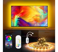 TV Backlight 4 m, LED Strip Controllable with App, RGB LED Strip for 55 to 70 Inch TVs Smart LED Backlight, USB LED 5050 Lighting