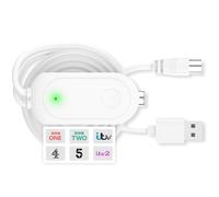 TV Booster Aerial Amplifier USB Powered Signal Enhancer for Improved Reception Compatible with Televisions Compact Design Aerial Booster 1m USB Cable 0.3m Connection Cable