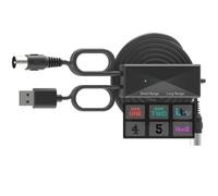 TV Booster Aerial Amplifier with Adjustable Short & Long Range Switch, USB Powered Signal Booster, TV Aerial Booster for Indoor Television, Improves Reception, 1m USB Cable & 0.3m TV Lead0