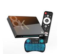 TV Box Android 14.0,H96 MAX M9S Smart Tv Box with 8GB RAM 128GB ROM RK3576 Quad Core ARM 8K 3D 1080P 2.4/5.0Ghz WIFI BT5.0 10/100M Ethernet,4GB+32GB