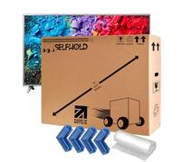 TV Boxes Kit for Moving House with Foam Corners & Bubble Wrap- Available Size 22 inch to 85 inch - Double Wall Solid Cardboard TV Box for Packing, Storing, Shipping | With Handles and Extra Strength