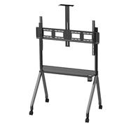 TV Bracket Mobile for 40-75 Inch TVs, Rolling TV Cart with Media Shelf and Wheels, Holds Up to 220lbs, Max 900x600mm TV Mount Stand for Living Room Bedroom