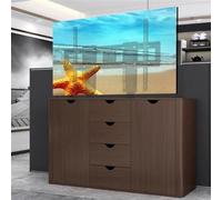 TV Bracket, TV Floor Stand - Motorised TV Bracket Stand, Telescopic Auto Lifting TV Stand With Remote Control And Memory Setting, Double Base Height Adjustable for 55-100inch Tv, Two Control