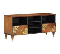 TV Cabinet Honey Brown 100 x 33 x 46 cm Solid Mango Wood