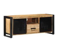 TV Cabinet 100x30x40 cm Solid Rough Wood Mango