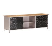 TV Cabinet 120x30x40 cm Rough Mango Wood Berkfield Home Brown One Size
