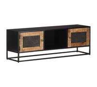 TV Cabinet 120x30x40 cm Rough Mango Wood Berkfield Home Brown One Size