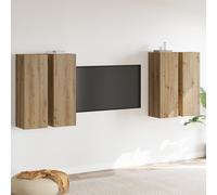 TV Cabinet 4 pcs Artisan oak 30.5 x 30 x 90 cm Particle board Berkfield Home Multi One Size