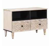 TV Cabinet with Storage Solid Mango Wood Living Room Stand Media Unit vidaXL