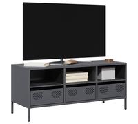 TV Cabinet Anthracite 101.5x39x43.5 cm Cold-rolled Steel Berkfield Home Black One Size