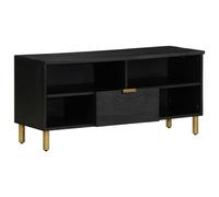 Tv Cabinet Black 100X33X46 Cm Engineered Wood