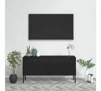 TV Cabinet | Black | Steel | Medium | Adjustable Feet | TV Cabinet