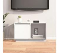 vidaXL TV Cabinet White 74x35x44 cm Solid Wood Pine, White
