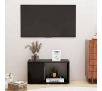 (black) vidaXL TV Cabinet TV Stand Media TV Unit Entertainment Centre Engineered Wood