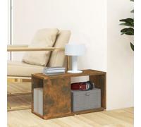 Vidaxl Tv Cabinet Smoked Oak 60X24X32Cm Engineered Wood, Brown