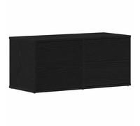 Vidaxl Tv Cabinet Black Oak Engineered Wood Medium Tv Cabinet, Black