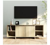 TV Cabinet Engineered Wood Sonoma Oak 130x35x50 cm Lowboard modern storage unit