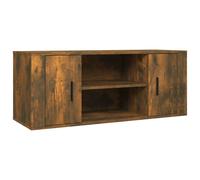 vidaXL TV Cabinet Smoked Oak 100x35x40 cm Engineered Wood