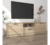 TV Cabinet Engineered Wood TV Unit Media Centre Stand With 1 Drawer Living Room