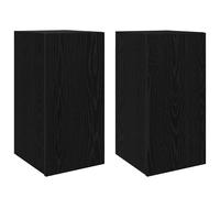 vidaXL 2x TV Cabinets Concrete Grey Chipboard Wall Mounted Hifi Stand Indoor