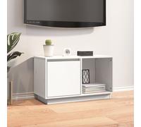 vidaXL TV Cabinet White 74x35x44 cm Solid Wood Pine, White