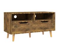 vidaXL TV Cabinet Smoked Oak Engineered Wood Media Unit Stereo Cabinet TV Unit