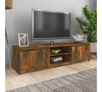 vidaXL TV Cabinet Smoked Oak 140x40x35.5 cm Engineered Wood