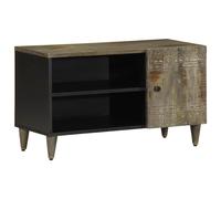 vidaXL TV Cabinet Light Grey 80x31.5x46 cm Solid Wood Mango TV stand