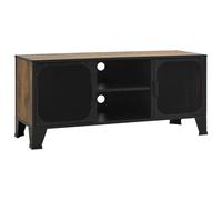 TV Cabinet Metal and MDF TV Stand Lowboard Sideboard Rustic Brown/Grey vidaXL