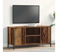 TV Cabinet Old Wood 100x40x50 cm Engineered Wood and Steel Berkfield Home Brown One Size